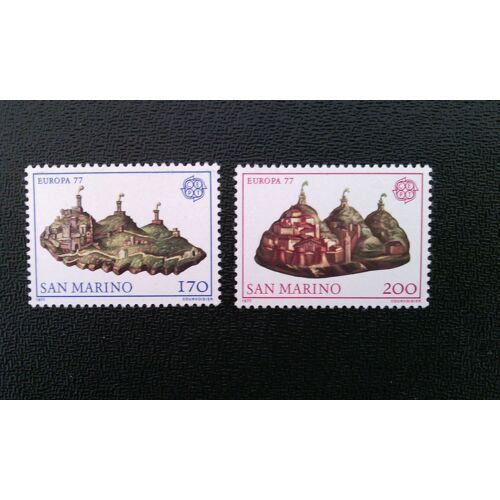 Timbre San Marino ( Yt 933 - 934 ) 1977 Europa (C.E.P.T.) 1977 - Paysages