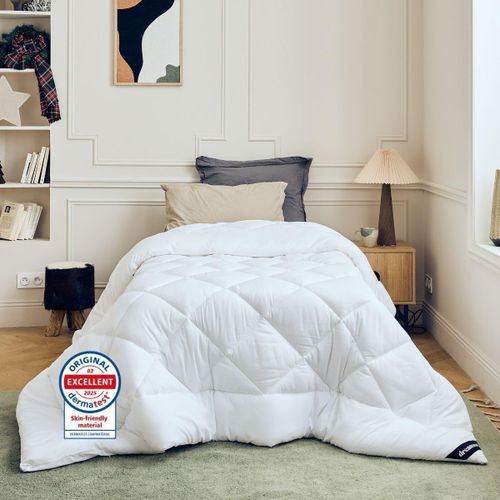 Buen-Couette Hiver 155x220-450gsm Chaude Et Moelleuse-1 Personne-Garnissage Microfibre Polyester-Lavable À 60°C-Certifiée Oeko-Tex-Couette Épaisse