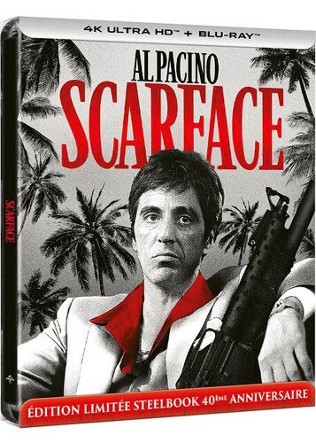 Scarface - 4k Ultra Hd + Blu-Ray - Édition Boîtier Steelbook® 40ème Anniversaire