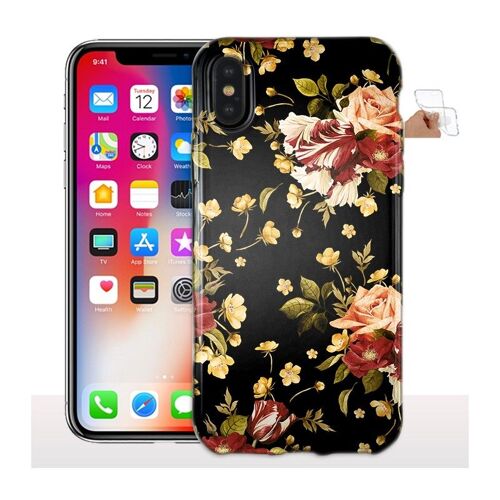 Coque Iphone X Fleurs Vintage, Coque De Téléphone Collection Florale