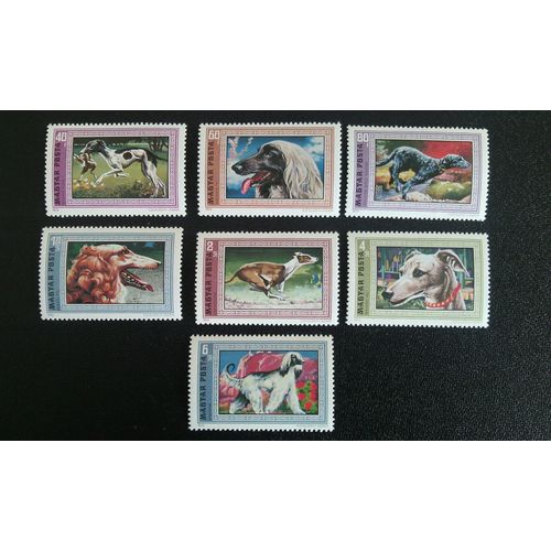 Timbre Hongrie ( Yt 2221 A 2227 ) 1972 Séries: Chiens