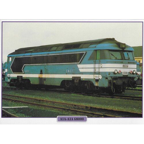 Fiche Train Locomotive Française A1a-A1a 68000 - Descriptif Au Dos
