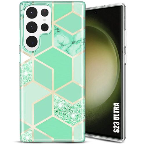 Coque Pour Samsung Galaxy S23 Ultra, Protection Antichoc Slim Élégant Tpu Résistant Antichoc Turquoise - E.F.Connection