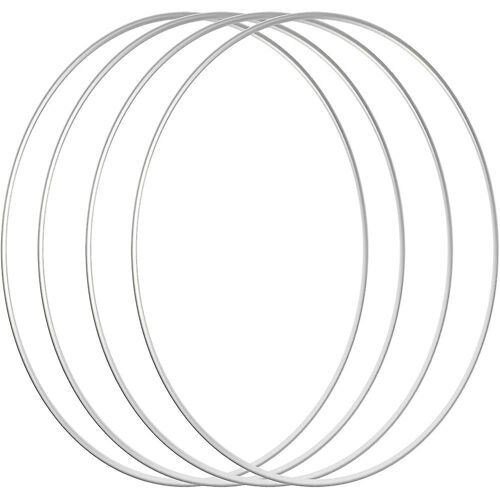 Bague En Métal Créoles Macramé Cerceaux En Acier Floral Artisanat Anneaux Pour La Fabrication De Décor De Couronne De Mariage, Macramé Wa