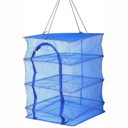 1 Pcs Pliable 4 Couches Séchoir Pour Légumes Poissons Plats Maille Suspendue Filet De Séchage Suspendu, Natur