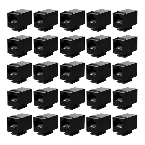 25 Pcs Rj45 Coupleur Cat6 Jacks Inline Coupler Femelle à Femelle Insert Coupleur