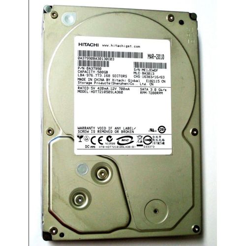 Disque HGST Deskstar 500 Go HDT721050SLA360 - 3.5" - SATA 3Gb/s