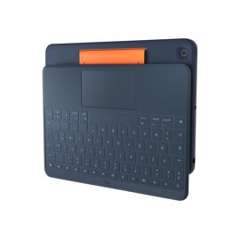 Logitech Rugged Combo 3 Touch for Education - Clavier et étui - avec trackpad - Apple Smart connector - QWERTZ - Allemand - bleu classique - universitaire - pour Apple 10.2-inch iPad (7ème génération, 8ème génération, 9ème génération)
