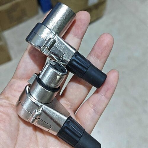 1 paire de connecteur XLR à angle droit 3 broches mâle et femelle XLR 3 broches Micphone Plug connecteur de câble audio