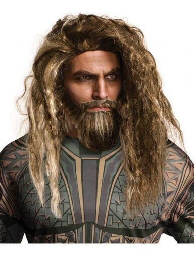 Perruque Et Barbe Aquaman Adulte Luxe