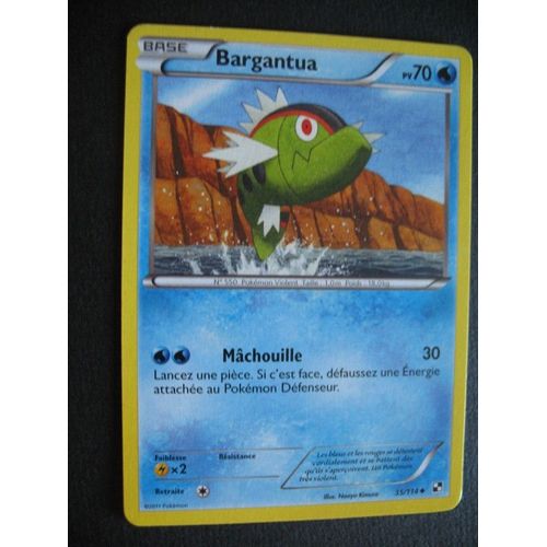 Carte Pokemon - Bargantua - 35/114 - Noir Et Blanc - 2011 - C