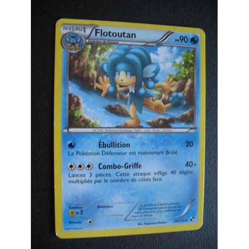 Carte Pokemon - Flotoutan - 34/114 - Noir Et Blanc - 2011 - C