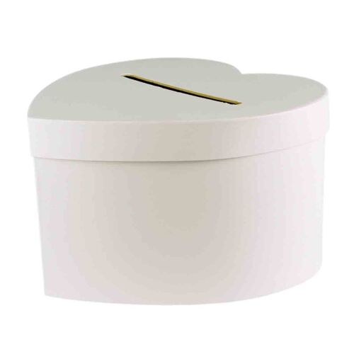 Urne Coeur En Carton Pour Cagnotte Cadeau 24,5 Cm
