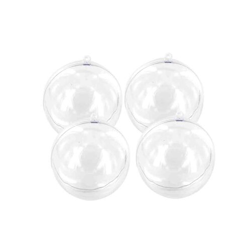 Boule En Plastique Cristal Transparent 4 Cm X 4 Pièces