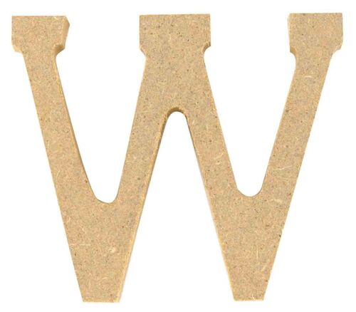 Lettre En Bois Mdf 5 X 1,2 Cm Alphabet Lettre W - Megacrea Diy