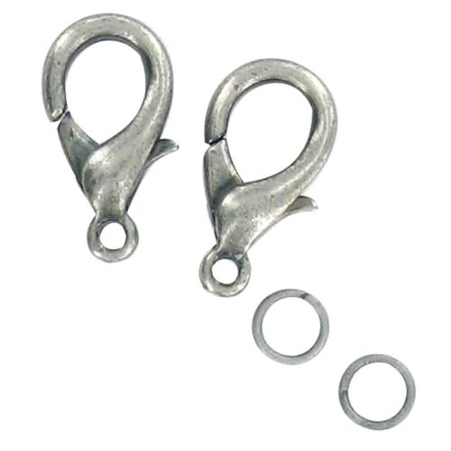 Fermoir Mousqueton 13 Mm Argenté 10 Pièces