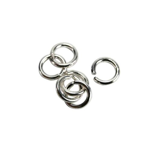 Anneaux Brisés Ronds 7 Mm Argenté 100 Pièces