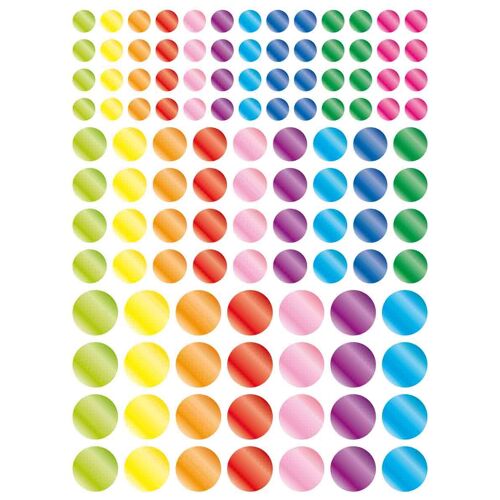 Gommettes Rondes Métallisées De 1 À 2 Cm X 348 Pièces - Megacrea Diy