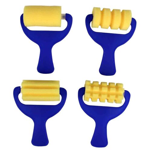 Rouleau Mousse Fantaisie 7 Cm 4 Pièces
