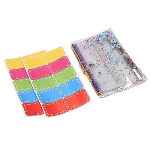 Couverture De Classeur Budgétaire A6, Portefeuille D'enveloppe D'argent En Pvc Imperméable Pour Organisateur De Planificateur, Poches Multicol