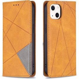 Coque pour iPhone 13 (6,1 Pouces), Housse Portefeuille en avec Slim TPU Bumper Flip Case, Porte Cartes avec Fonction Support Cover (Jaune)