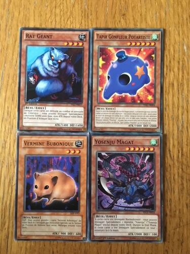 Tapir Gonfleur Potartiste + Yosenju Magat + Vermine Bubonique + Rat Géant (Yu Gi Oh)