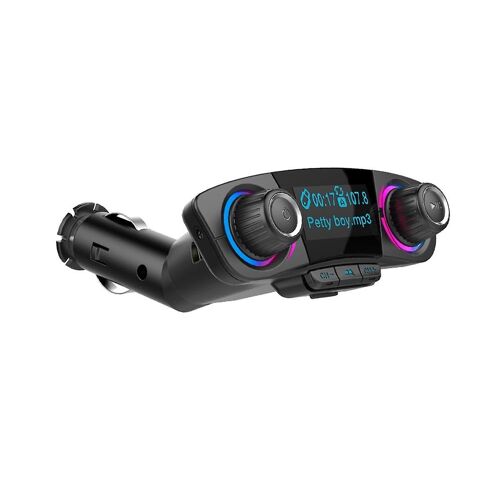 Émetteur Bluetooth Fm Adaptateur radio d'appel mains libres Adaptateur radio de lecteur avec deux ports USB