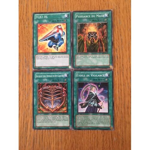 Puissance Du Mage + Bouclier De Combat Démoniaque Des Bêtes Gladiateur + Étoile De Vigilance + Tgx1 - Hl (Yu Gi Oh)