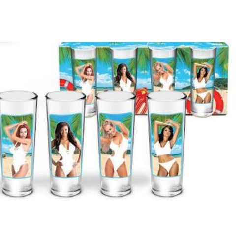 Lot De 4 Shooters Strip Tease Sirene