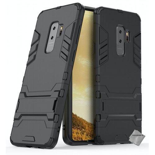 Housse Etui Coque Rigide Anti Choc Pour Samsung Galaxy S9+ Plus + Verre Trempe - Noir