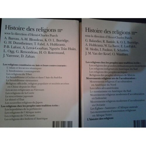Histoire Des Religions - Coffret En 6 Volumes