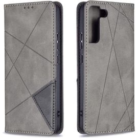 Coque Pour Samsung Galaxy S22 Plus, Housse Portefeuille En Avec Tpu Bumper Flip Case, Porte Cartes Avec Fonction Support Cover (Gris)