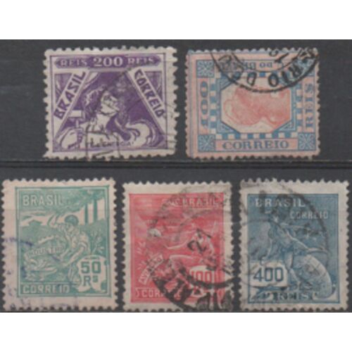 Brésil: Lot De 5 Timbres .