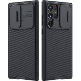Coque Pour Samsung Galaxy S22 Ultra, Camshield Pro Coque Avec Cache Camera Pour Galaxy S22 Ultra, Noir