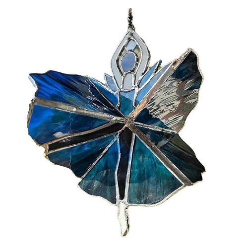 Dame dansante vitrail spinner extérieur suspendu décor de jardin décorations décoratif vent spinner Ouddoor papillon A