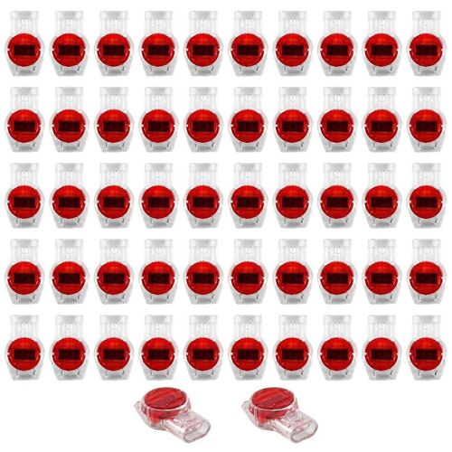 55 pièces d¿épissure de gel UR connecteur 3 ports connecteurs de fil rouge + clair