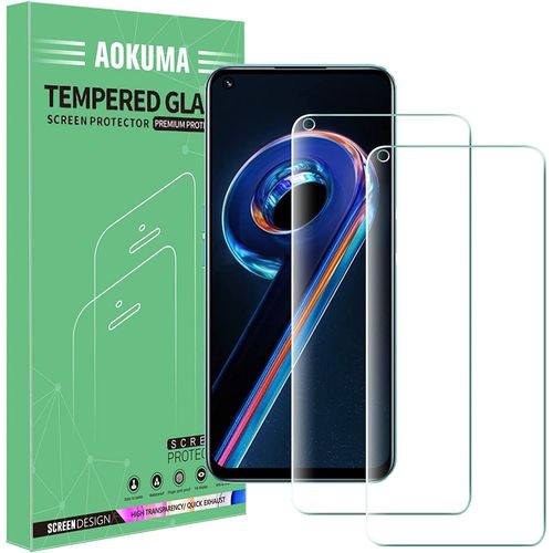 Oppo Realme 9 Pro Verre Trempé, 2 Unités Protecteur D'écran Pour Oppo Realme 9 Pro Robuste Anti Rayures Anti Empreintes Digitales Avec Bord Arrondi Dureté 9h Anti Bulle