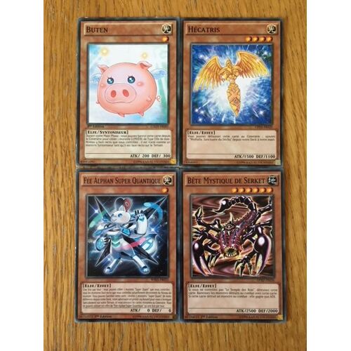 Hécatris + Bête Mystique De Serket + Fée Alphan Super Quantique + Buten (Yu Gi Oh)