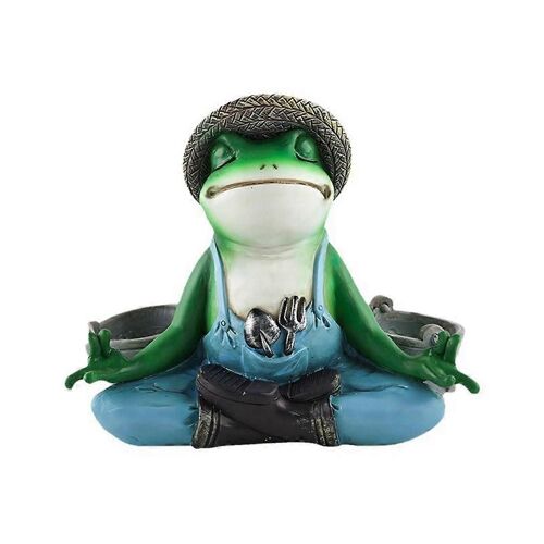 Grenouille Jardin Statue Grenouille Pot de Fleur, Adapté aux Petites Plantes, Ornement Unique De Décoration De Pot De Fleurs