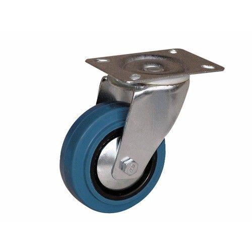 Roulette pivotante - sur platine - pour charges moyennes - caoutchouc non tachant - diamètre 100 mm - Port Roll GUITEL