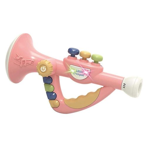 Jouet de trompette en plastique pour enfants Corne de trompette avec musique et lumières Jouet éducatif d'instrument de musique pour
