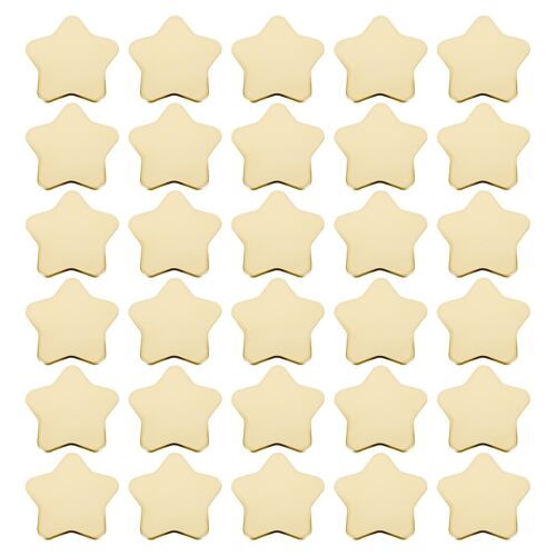 30pcs Star Paper Plates Gold Jetable Party Plate Pentagram Dinnerware Plate For Supplies, Gold
