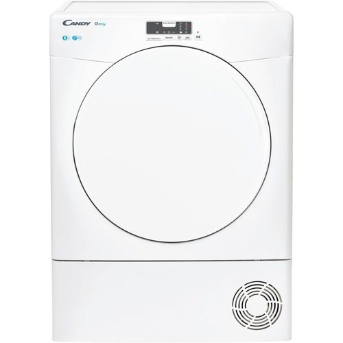 Sèche-linge Candy EASY EYE H8A2L-S - largeur : 59.6 cm - profondeur : 58.5 cm - chargement frontal - blanc