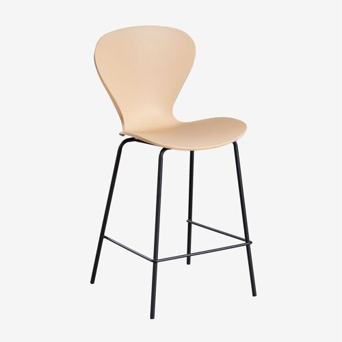 Sur un tabouret haut. Noir ¿65 cm