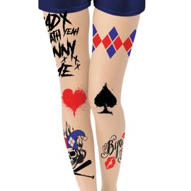 Collants Arlequin Maléfique Adulte