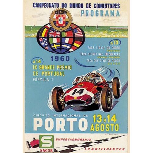 Affiche Porto 1960 Grand Prix Portugal