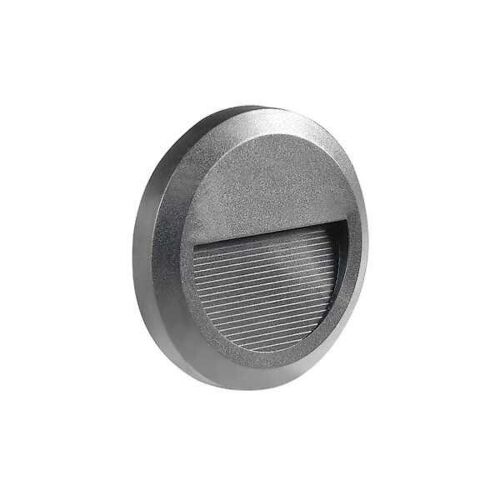 Balise Led Saillie Ronde 2w 220v 55? Grise Ip65 Pour Escaliers - Blanc Chaud 2300k - 3500k - Silamp