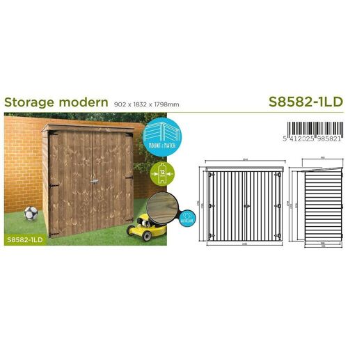 Armoire De Rangement En Bois S8582-1ld