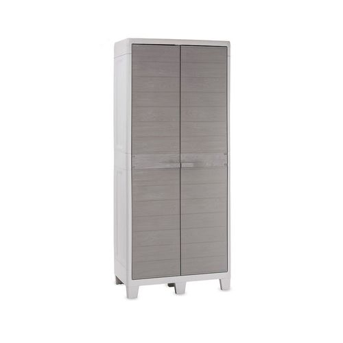 Armoire Haute 2 Portes Sur Pieds Imitation Bois