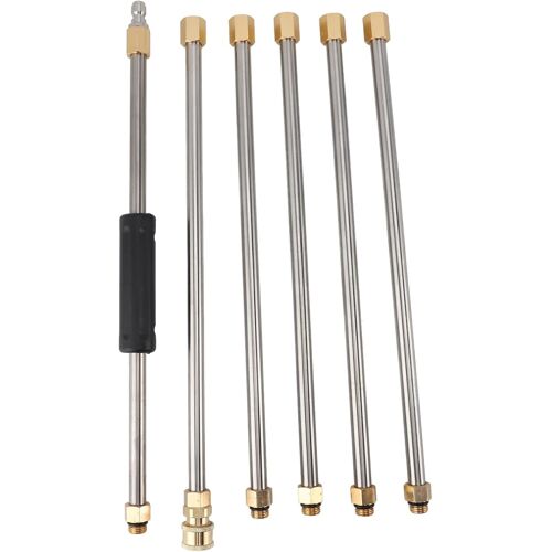 MEVRONISSHOP-D'extension pour Nettoyeur Haute Pression, 90 Pouces, en Acier Inoxydable, Lance de Nettoyage du Toit, 6 Pièces